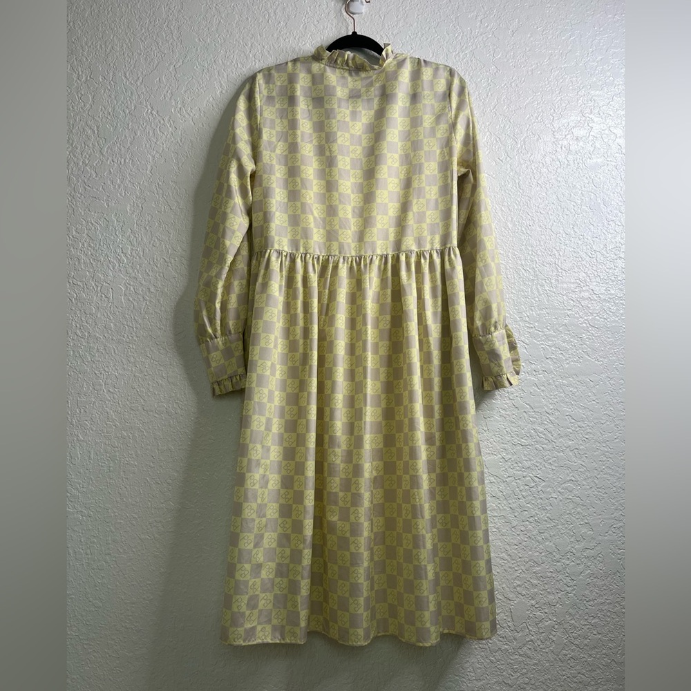 Baum und Pferdgarten Checkered Geometric Logo Midi Dress 38 (US 6) - Picture 2 of 8